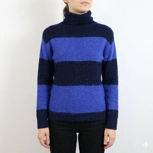 *H&M Blue Stripped Turtleneck Sweater